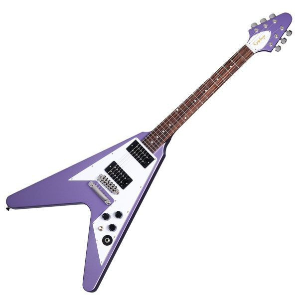 Epiphone Kirk Hammett 1979 Flying V Electric Guitar - Purple Metallic detail image 11