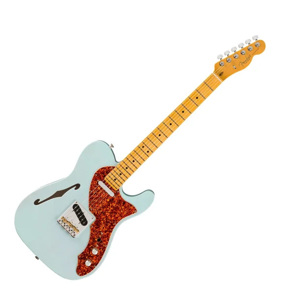Fender American Professional II Telecaster Thinline Electric Guitar - Transparent Daphne Blue detail image 8