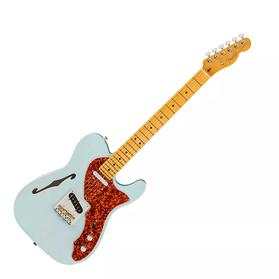 Fender American Professional II Telecaster Thinline Electric Guitar - Transparent Daphne Blue detail image 2