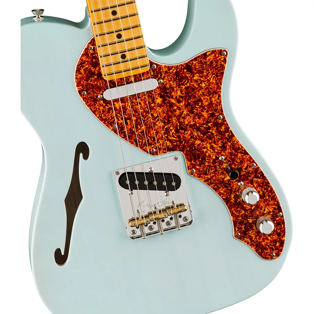 Fender American Professional II Telecaster Thinline Electric Guitar - Transparent Daphne Blue detail image 4