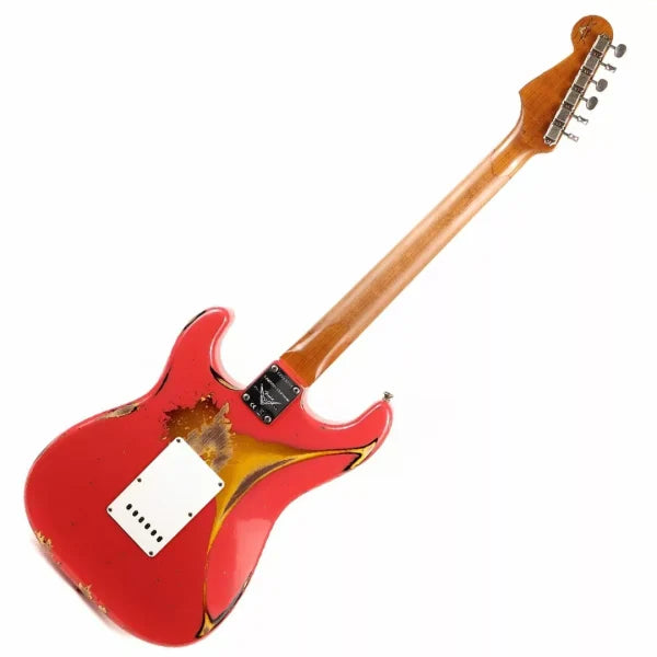 Fender Custom Shop Limited Edition '61 Stratocaster Heavy Relic - Aged Fiesta Red over 3-color Sunburst detail image 7
