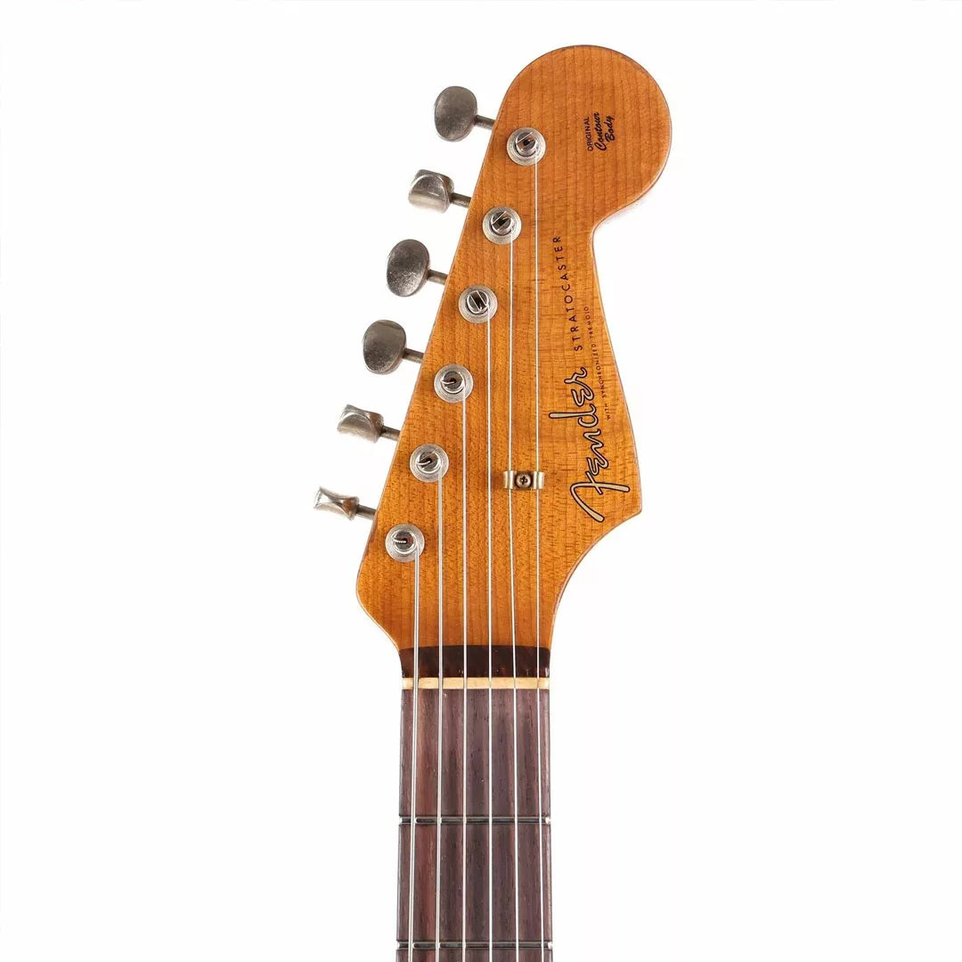 Fender Custom Shop Limited Edition '61 Stratocaster Heavy Relic - Aged Fiesta Red over 3-color Sunburst detail image 4