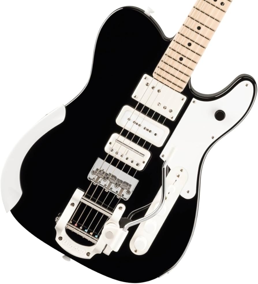 Fender Jack White Triplecaster Telecaster Electric Guitar - Black detail image 3