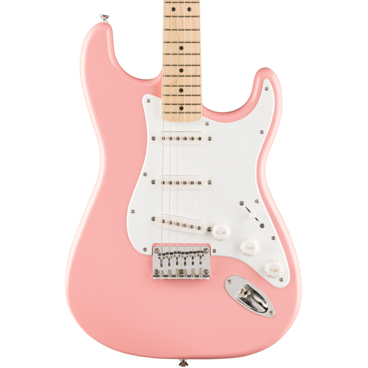 Fender Squier FSR Sonic Stratocaster HT – Maple Fingerboard – Shell Pink product image
