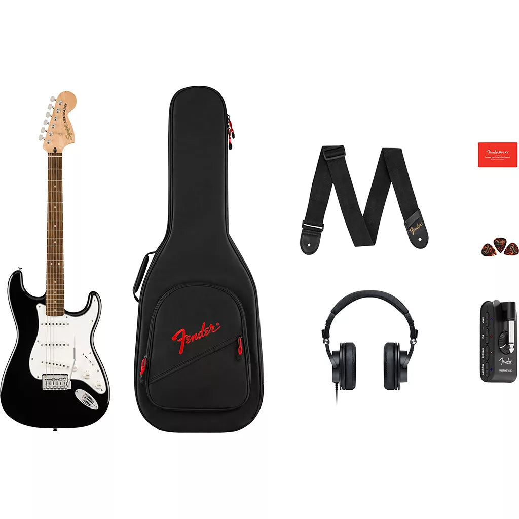 Fender Squier Stratocaster Electric Guitar Mustang Micro Pack product image