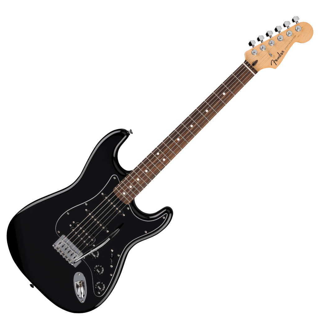 Fender Standard Stratocaster HSS Electric Guitar - Black detail image 2