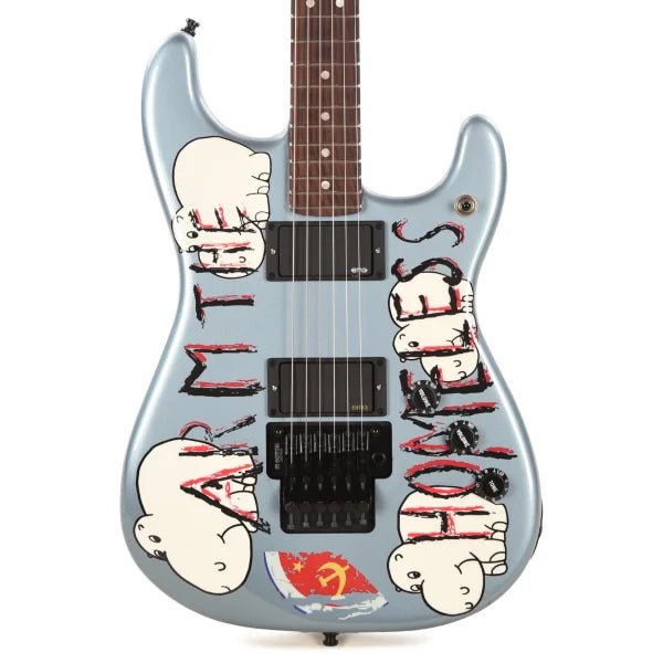 Fender Tom Morello's Arm The Homeless Electric Guitar - Blue Ice Metallic detail image 8