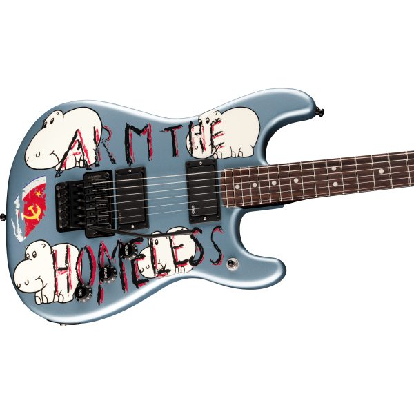Fender Tom Morello's Arm The Homeless Electric Guitar - Blue Ice Metallic detail image 9
