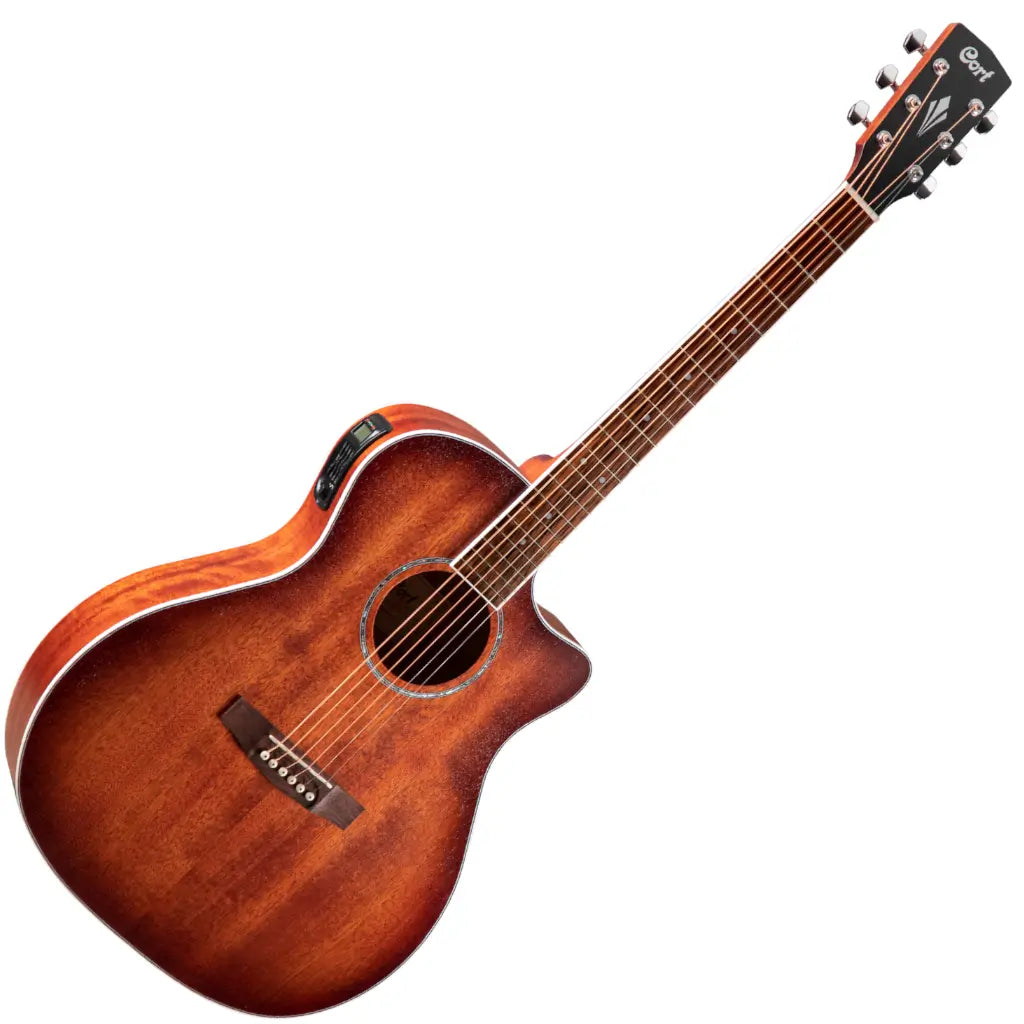 Cort GA-MEDX Mahogany Acoustic Guitar – Open Pore Mahogany detail image 2