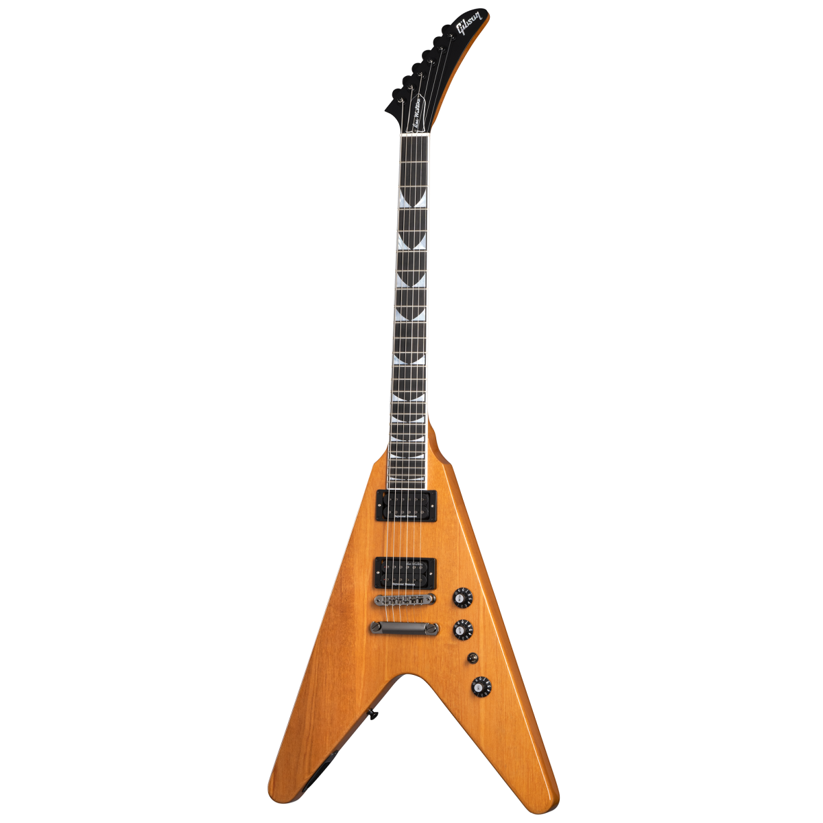 Gibson Dave Mustaine Flying V EXP Electric Guitar - Antique Natural detail image 2