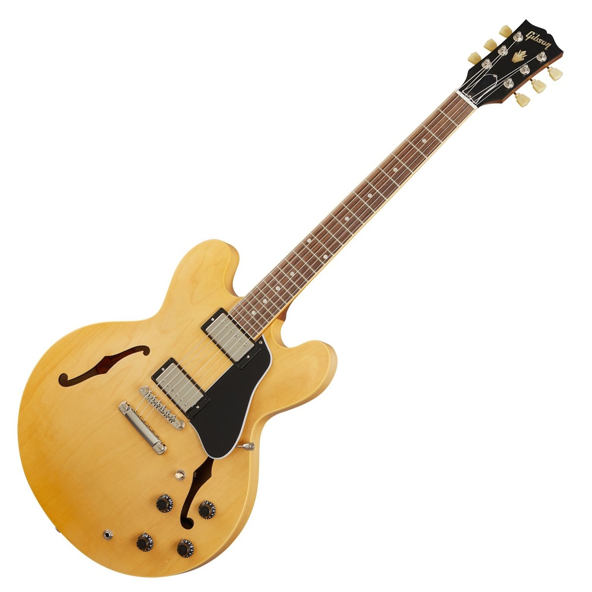 Gibson ES-335 Satin - Satin Vintage Natural Semi-hollowbody Electric Guitar detail image 2