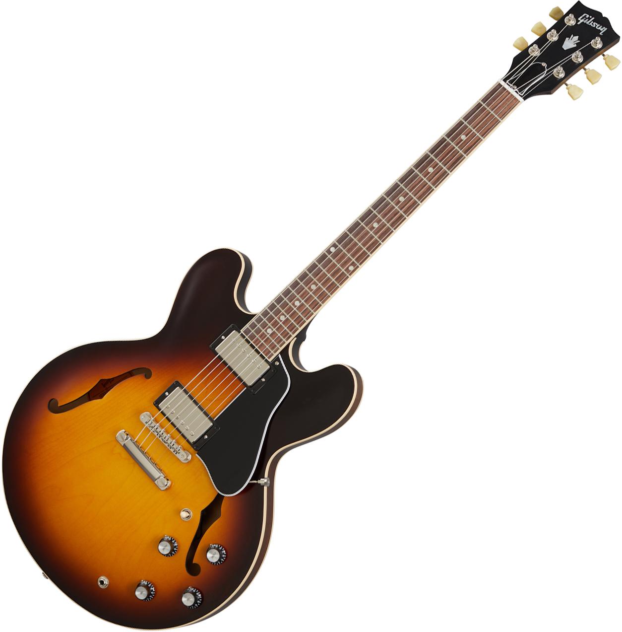 Gibson ES-335 Semi-hollowbody Electric Guitar - Satin Vintage Burst detail image 2
