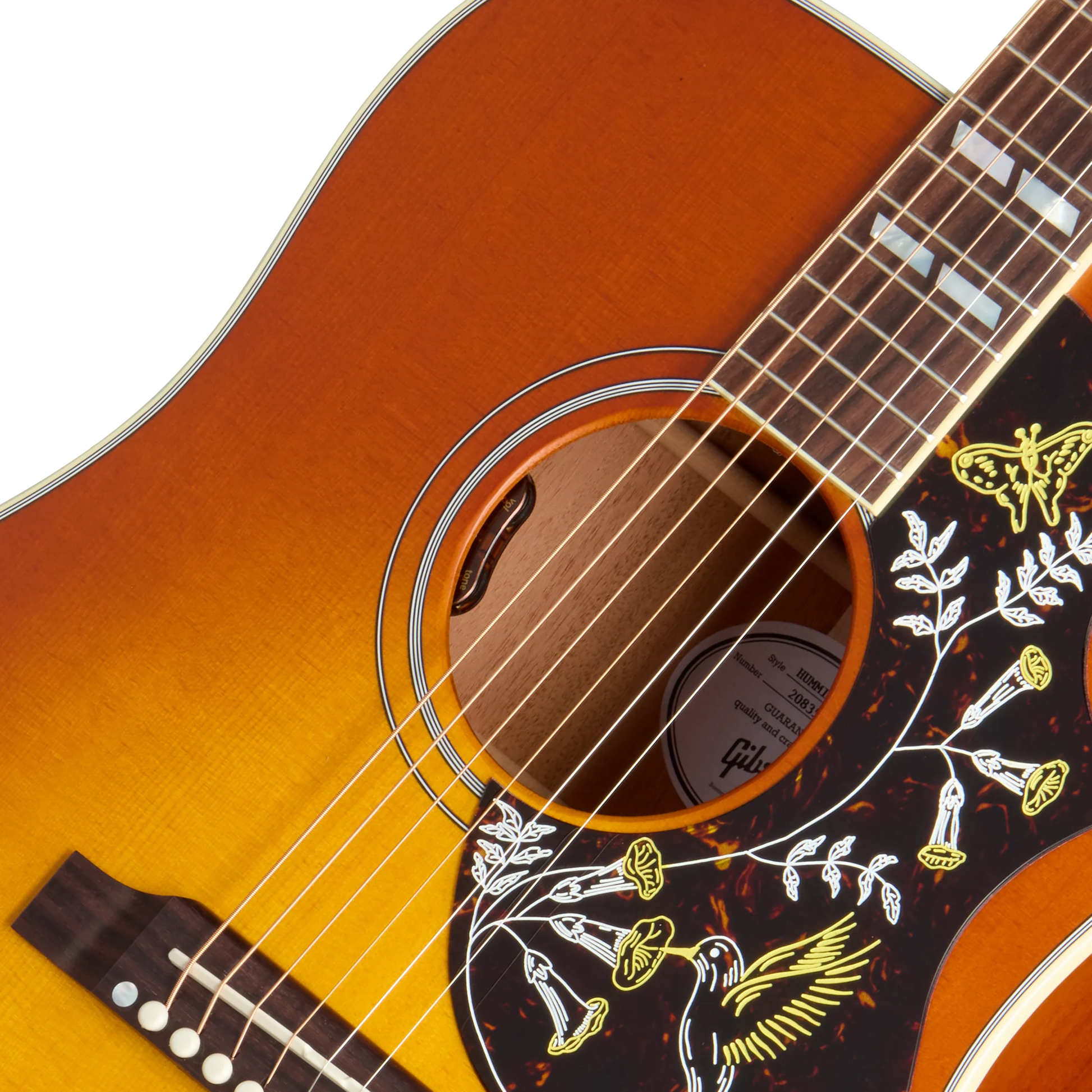 Gibson Acoustic Hummingbird Faded Acoustic-electric Guitar - Heritage Cherry Sunburst detail image 4
