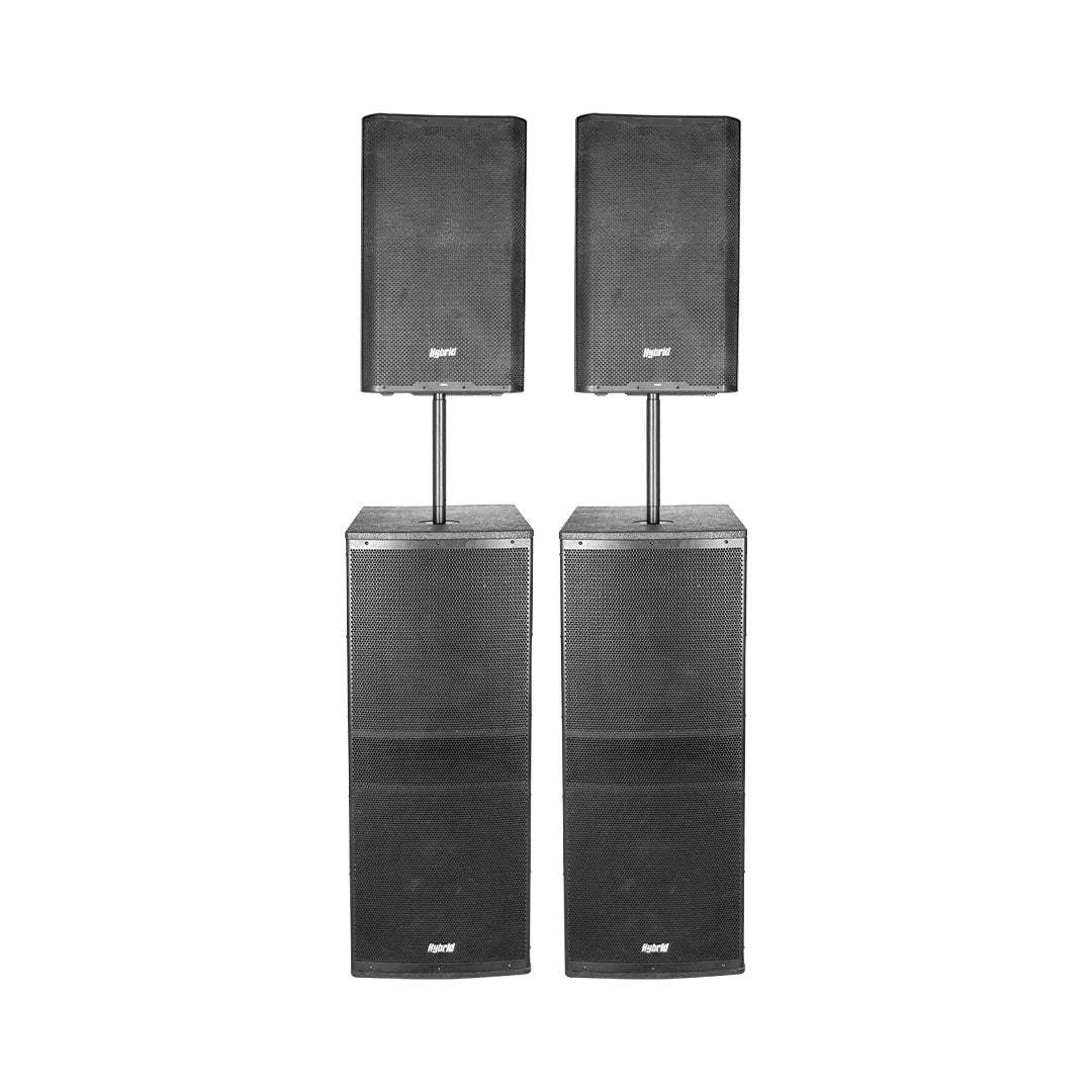 Hybrid PA15DSP & LS218A Combo- Professional PA & Subwoofer System - Hybrid - VisionSounds South Africa