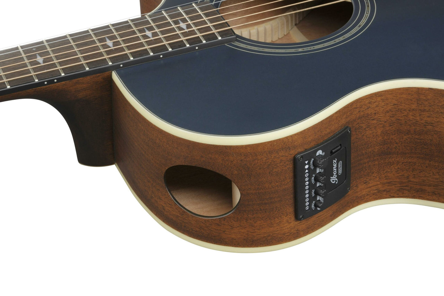 Ibanez AE100 Acoustic-electric Guitar - Dark Tide Blue Flat detail image 4