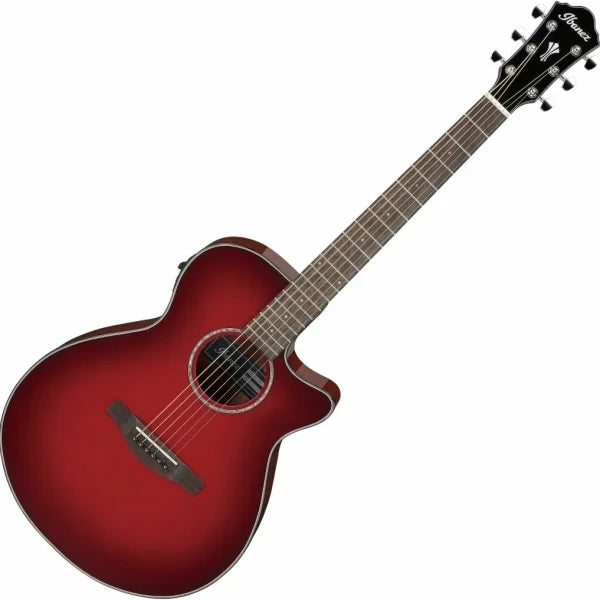Ibanez AEG51-TRH Acoustic Guitar - Transparent Red Sunburst detail image 9