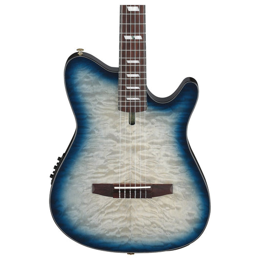 Ibanez FRH20 Thinline Nylon-string Acoustic-electric Guitar - Cosmic Blue Starburst Low Gloss product image