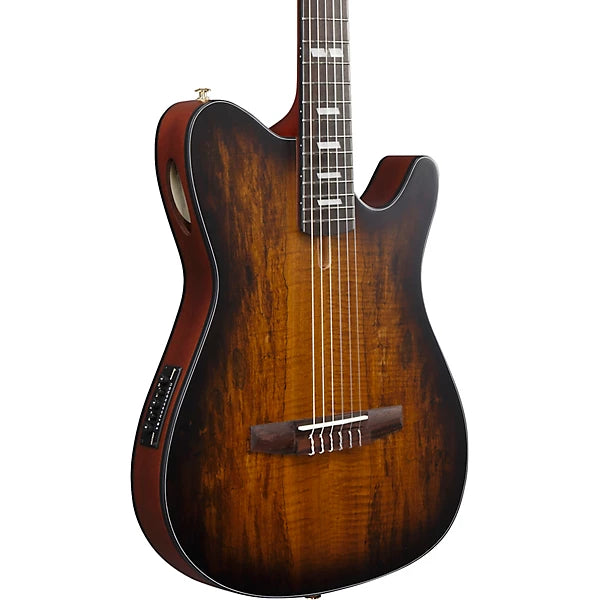 Ibanez FRH20 Thinline Nylon-string Acoustic-electric Guitar - Satin Natural detail image 3