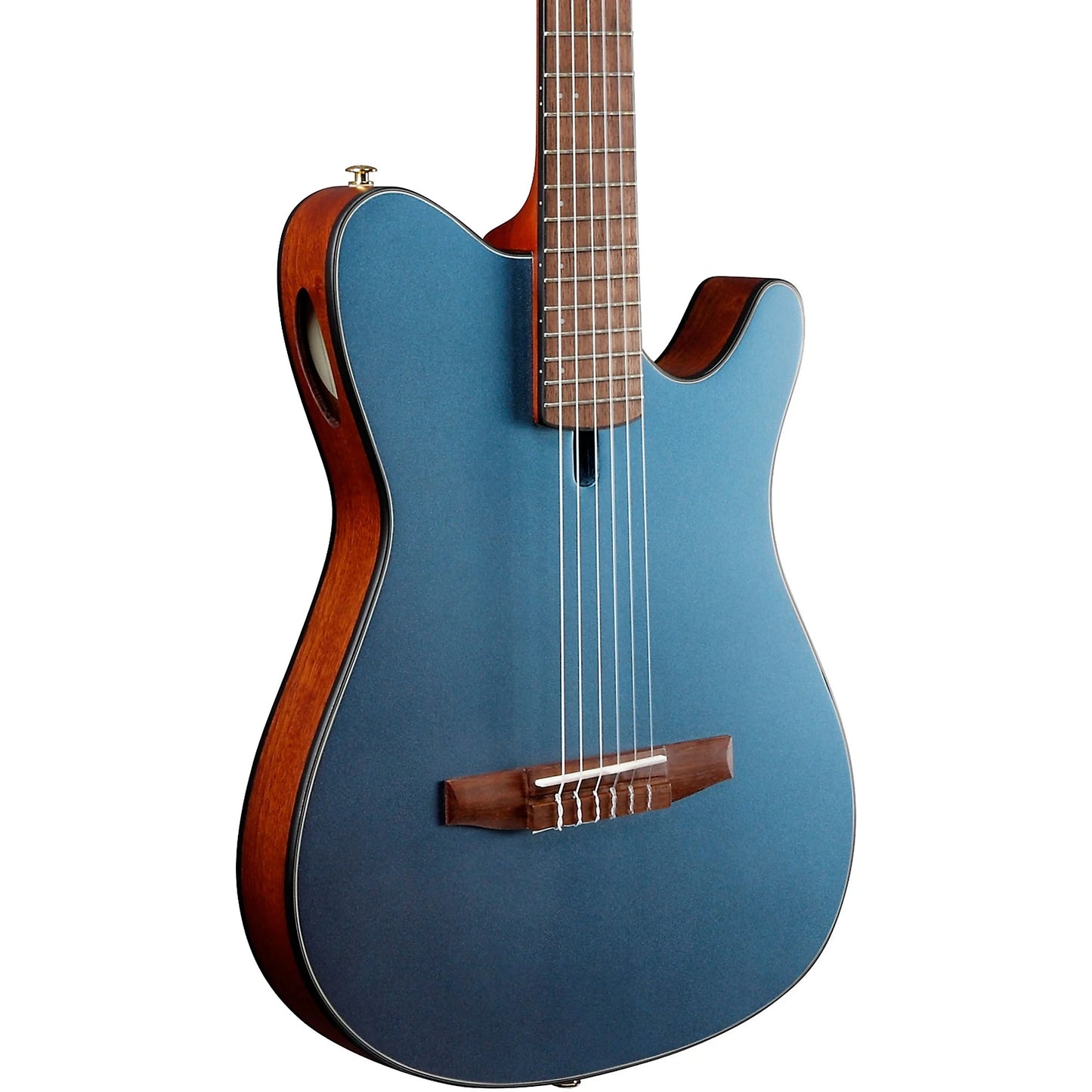 Ibanez Nylon String Acoustic Guitar - Indigo Blue Metallic Flat detail image 2