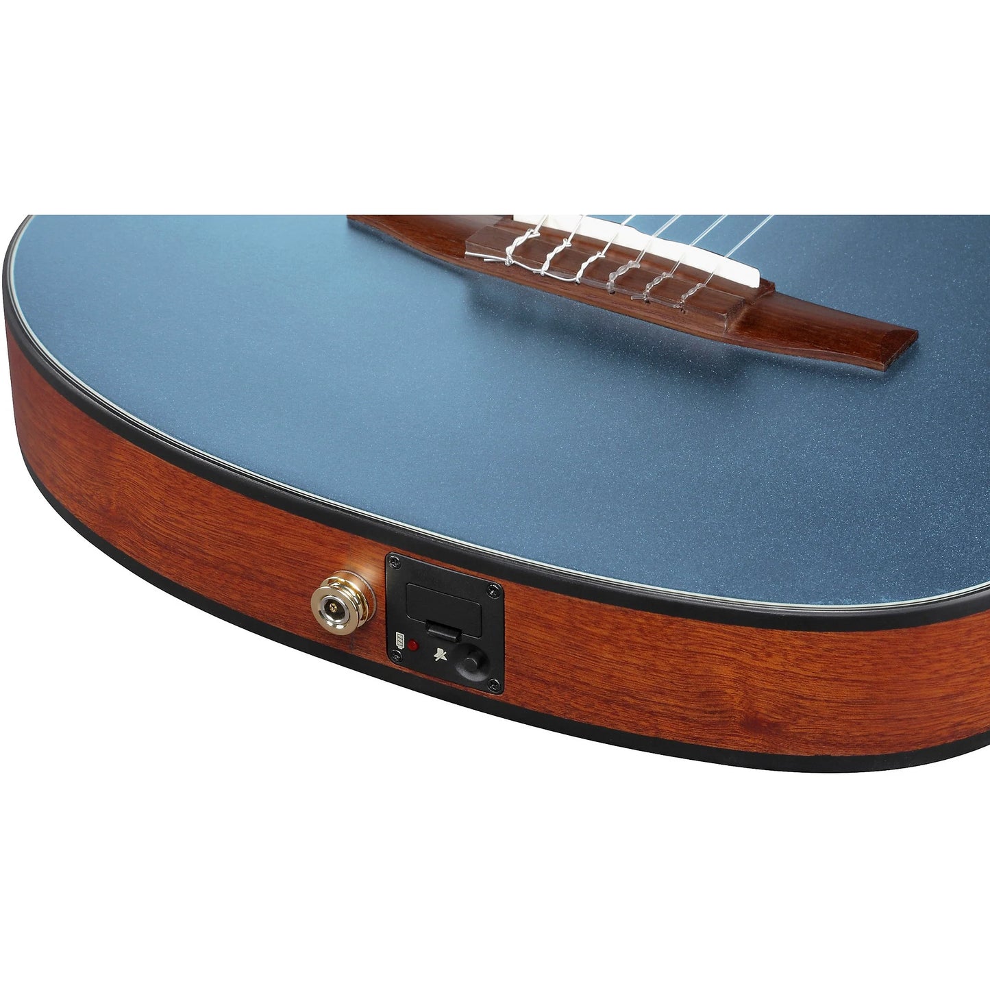 Ibanez Nylon String Acoustic Guitar - Indigo Blue Metallic Flat detail image 4