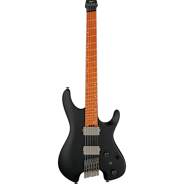 Ibanez QX52 Headless 6-String Electric Guitar - Black Flat detail image 4