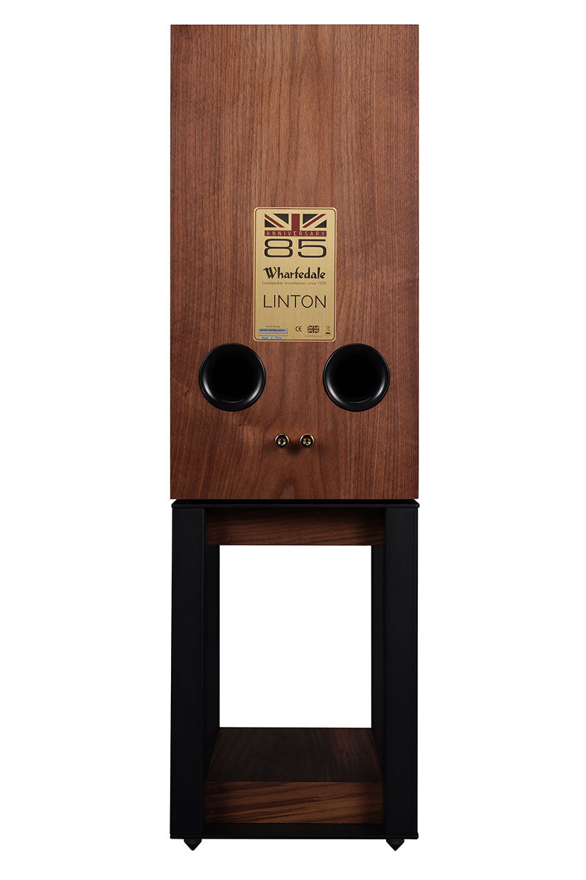 Wharfedale Linton Heritage 85th Anniversary Bookshelf Speaker — Pair with Stands - View 4