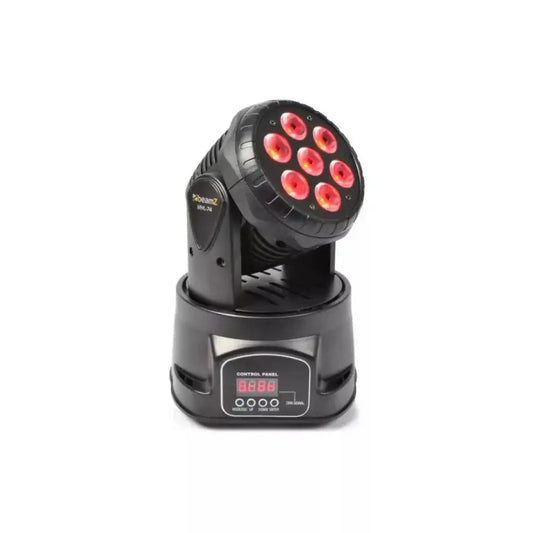 BeamZ MHL74 Mini Moving Head Wash 7X 10W DMX 12-Channel Quad LED - BeamZ - VisionSounds South Africa