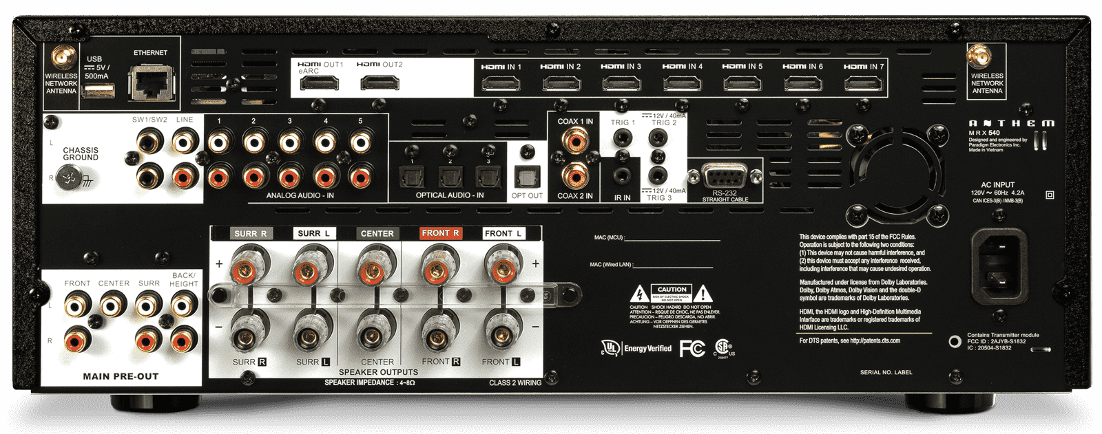 Anthem MRX 540 9.2Ch 4k AV Receiver - View 2