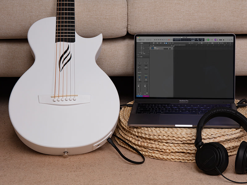Enya Nova Go SP1 Carbon Fibre Electro-Acoustic Guitar - White detail image 8