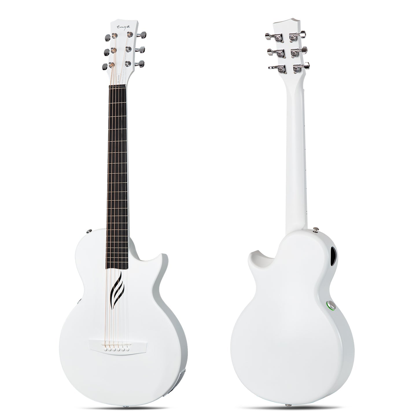 Enya Nova Go SP1 Carbon Fibre Electro-Acoustic Guitar - White detail image 3