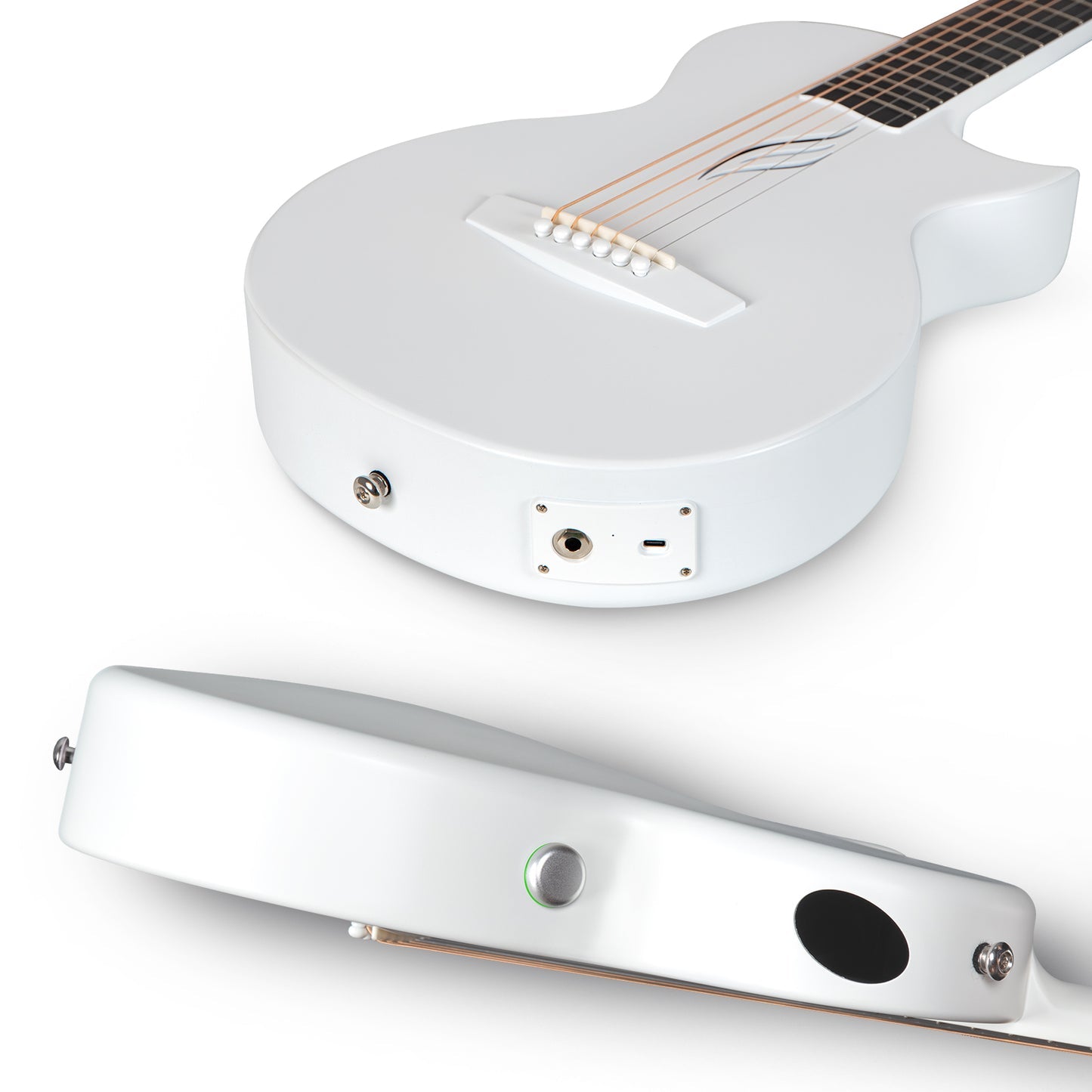 Enya Nova Go SP1 Carbon Fibre Electro-Acoustic Guitar - White detail image 5