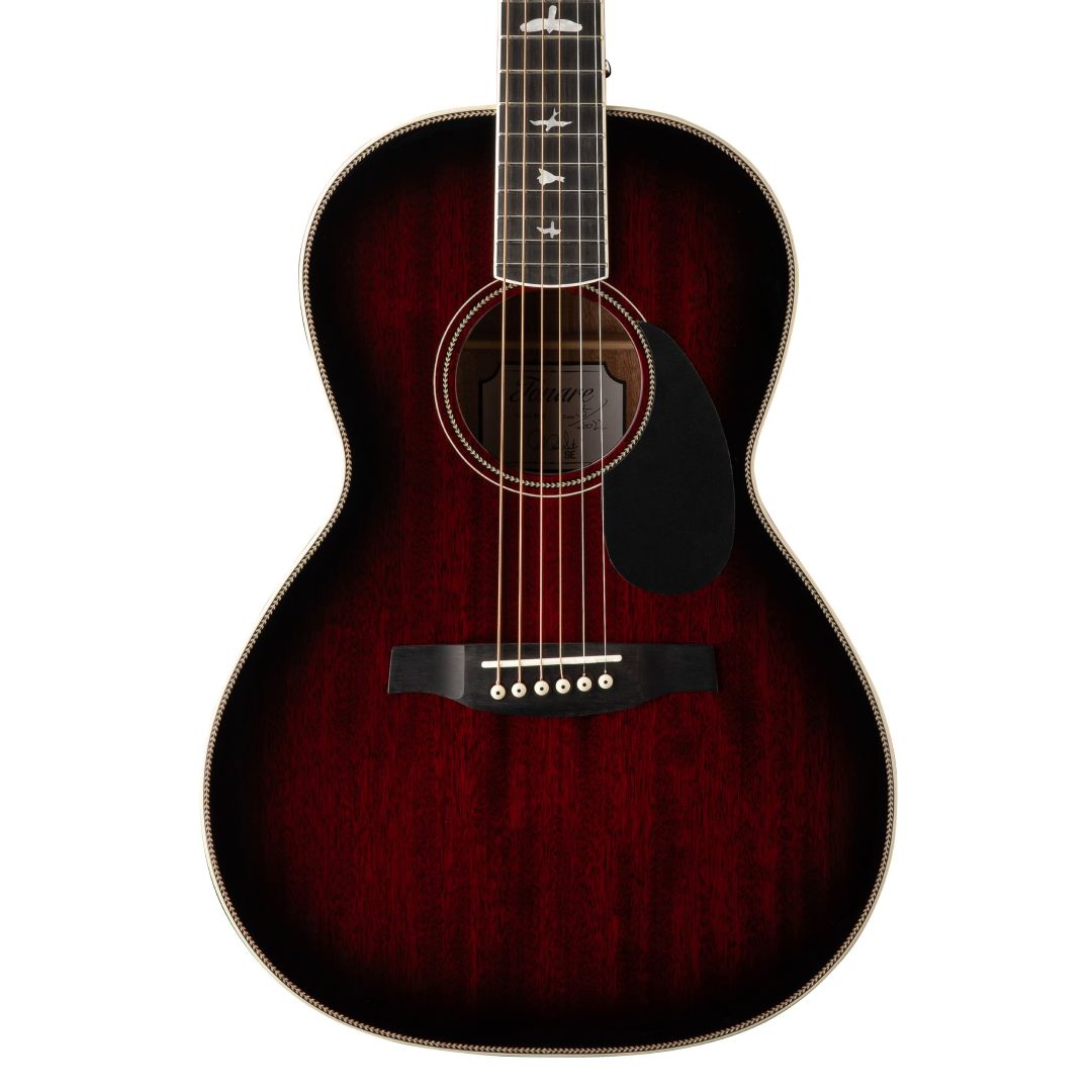 PRS SE P20 Parlor Acoustic-electric Guitar - Fire Red Burst product image