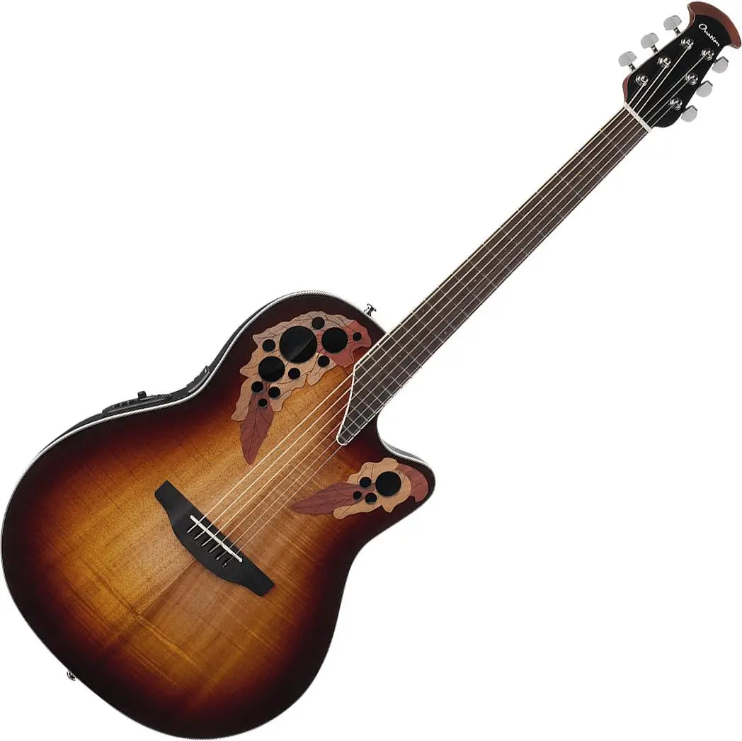 Ovation Celebrity Elite CE48P-KOAB Super Shallow Acoustic-electric Guitar - Koa Burst detail image 2