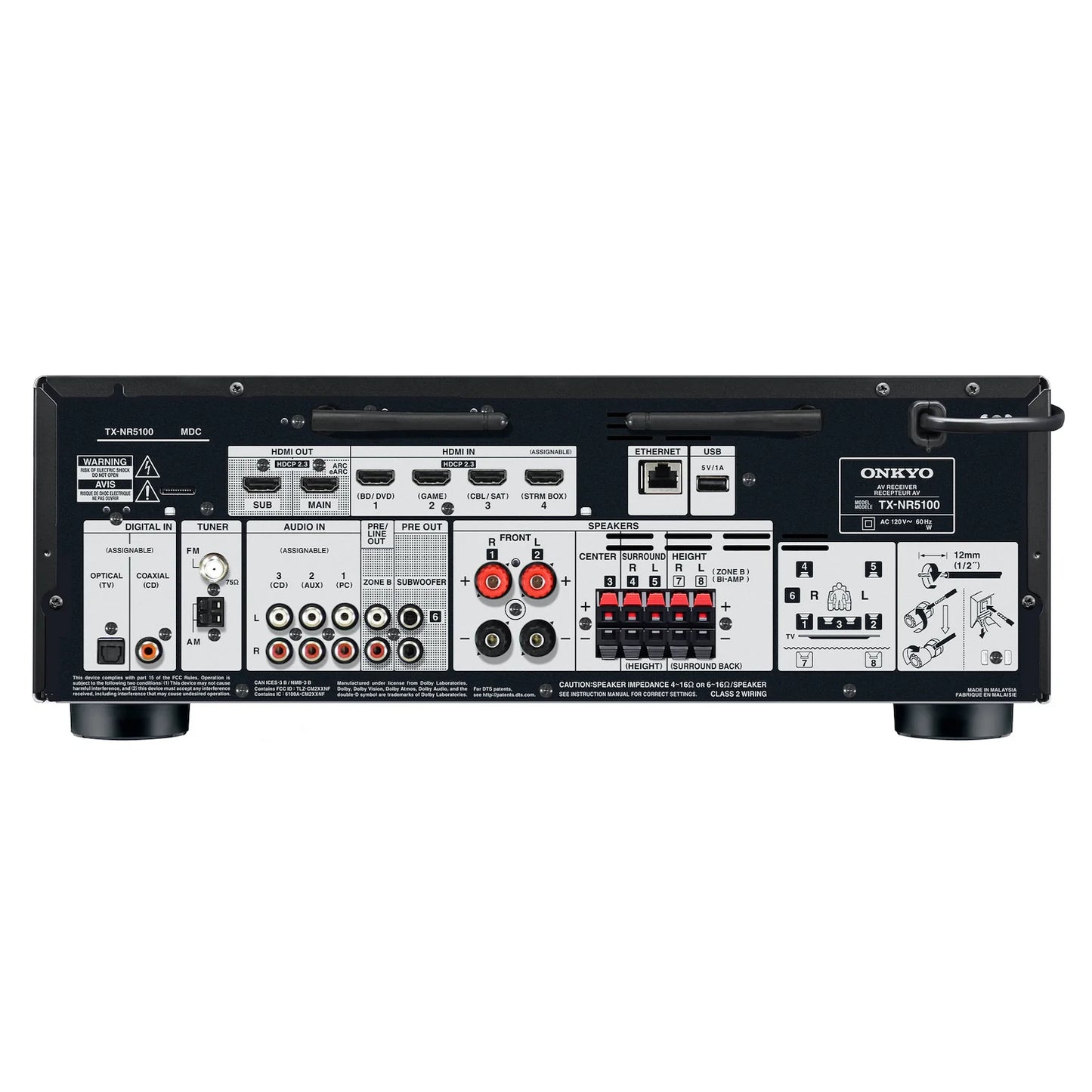 Onkyo TX-NR5100 7.2-Channel 8K AV Receiver - View 2