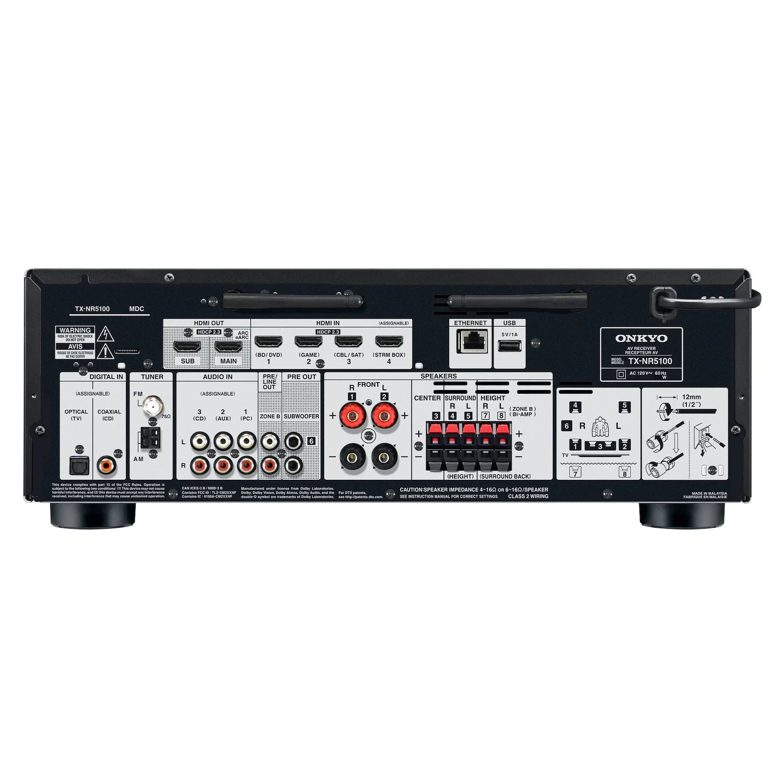 Onkyo TX-NR5100 7.2-Channel 8K AV Receiver - View 2