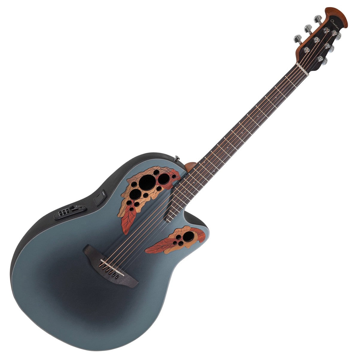 Ovation Celebrity Elite CE44-RBB Mid-Depth Acoustic-Electric Guitar - Reverse Blue Burst detail image 2