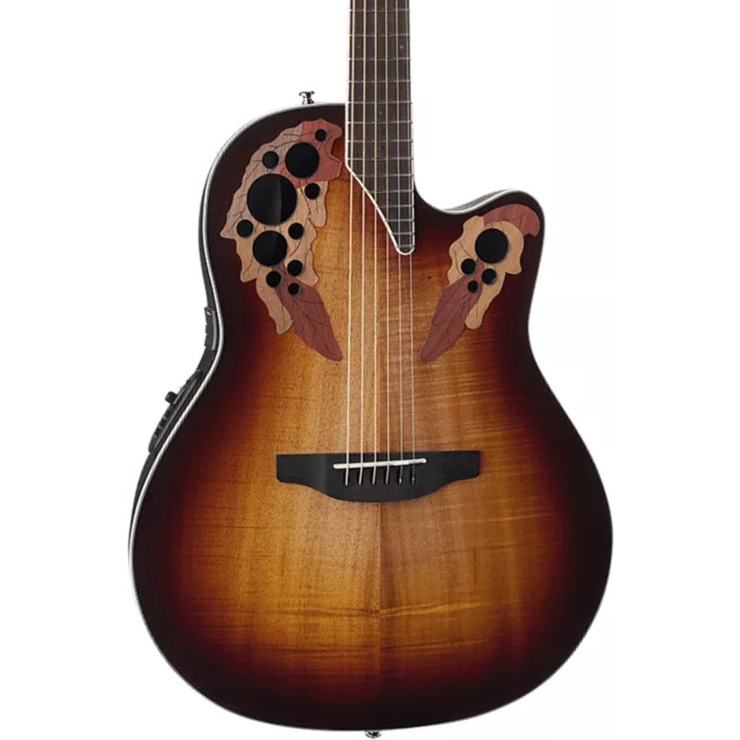 Ovation Celebrity Elite CE48P-KOAB Super Shallow Acoustic-electric Guitar - Koa Burst product image