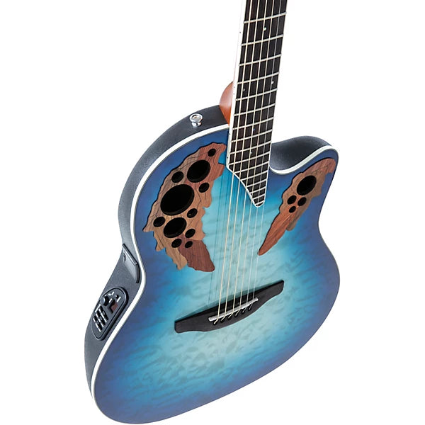 Ovation Celebrity Elite CE48P-RG Super Shallow Acoustic-Electric Guitar - Regal to Natural detail image 3