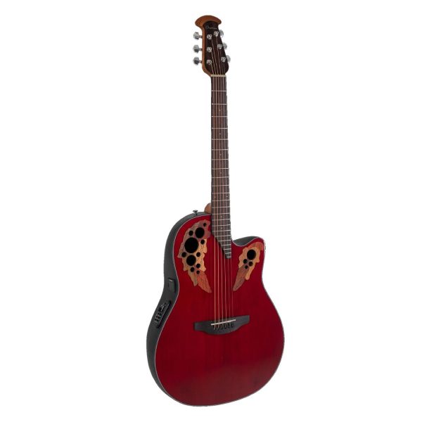 Ovation Celebrity Elite Mid-depth Acoustic-electric Guitar - Reverse Red Burst detail image 7