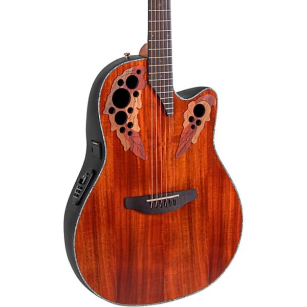 Ovation Celebrity Elite Plus CE44P-FKOA Mid-Depth Acoustic-Electric Guitar - Natural Koa detail image 9