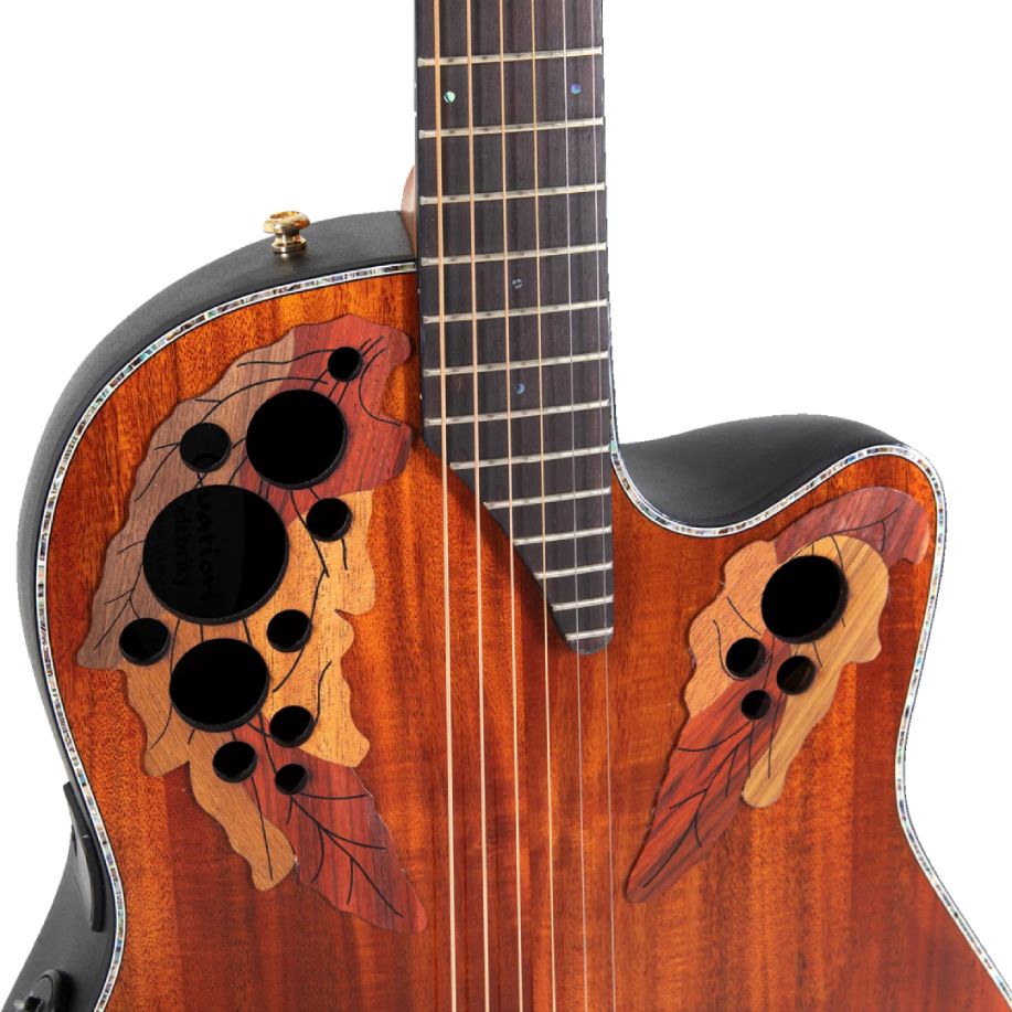 Ovation Celebrity Elite Plus CE44P-FKOA Mid-Depth Acoustic-Electric Guitar - Natural Koa detail image 3