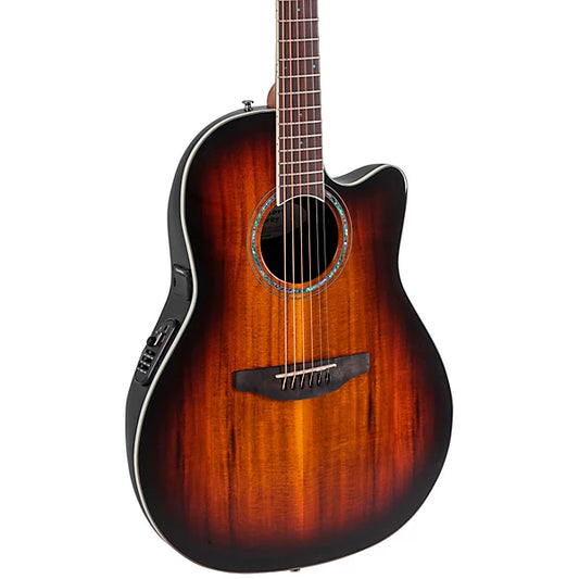 Ovation Celebrity Traditional Plus CS28P Super Shallow Electro-Acoustic Guitar - Koa Burst product image