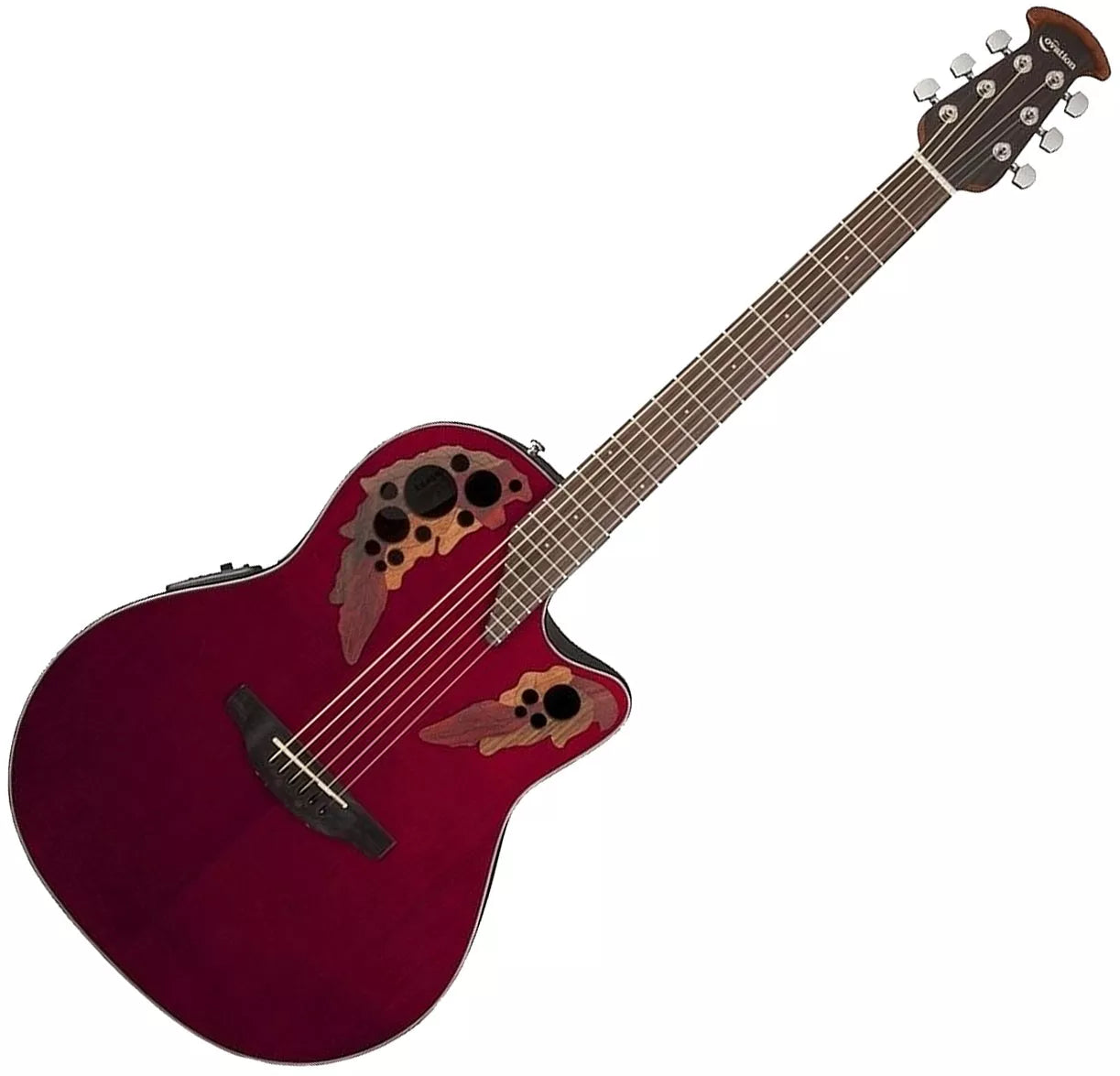 Ovation Elite Celebrity Acoustic-electric Guitar - Ruby Red detail image 2