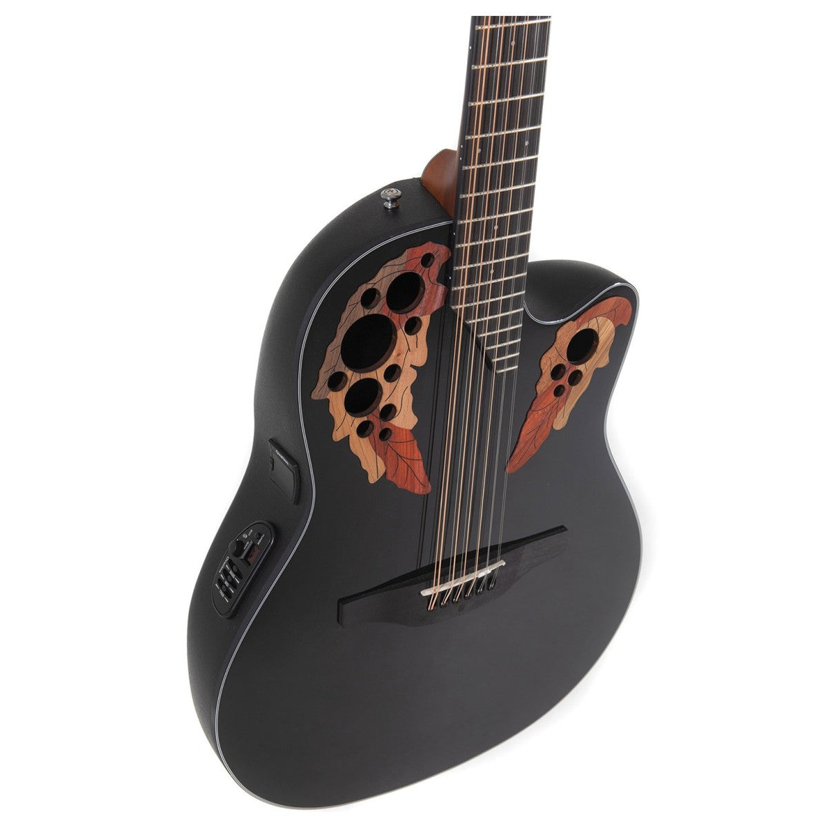 Ovation Elite Celebrity Mid-depth 12-string Acoustic-electric Guitar - Black detail image 3
