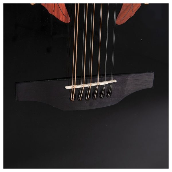 Ovation Elite Celebrity Mid-depth 12-string Acoustic-electric Guitar - Black detail image 12
