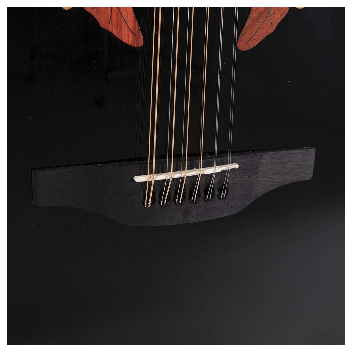Ovation Elite Celebrity Mid-depth 12-string Acoustic-electric Guitar - Black detail image 4