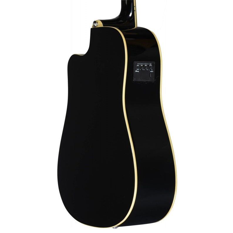 Ibanez PF15ECE PF Performance Series Acoustic/Electric Guitar - Black detail image 3
