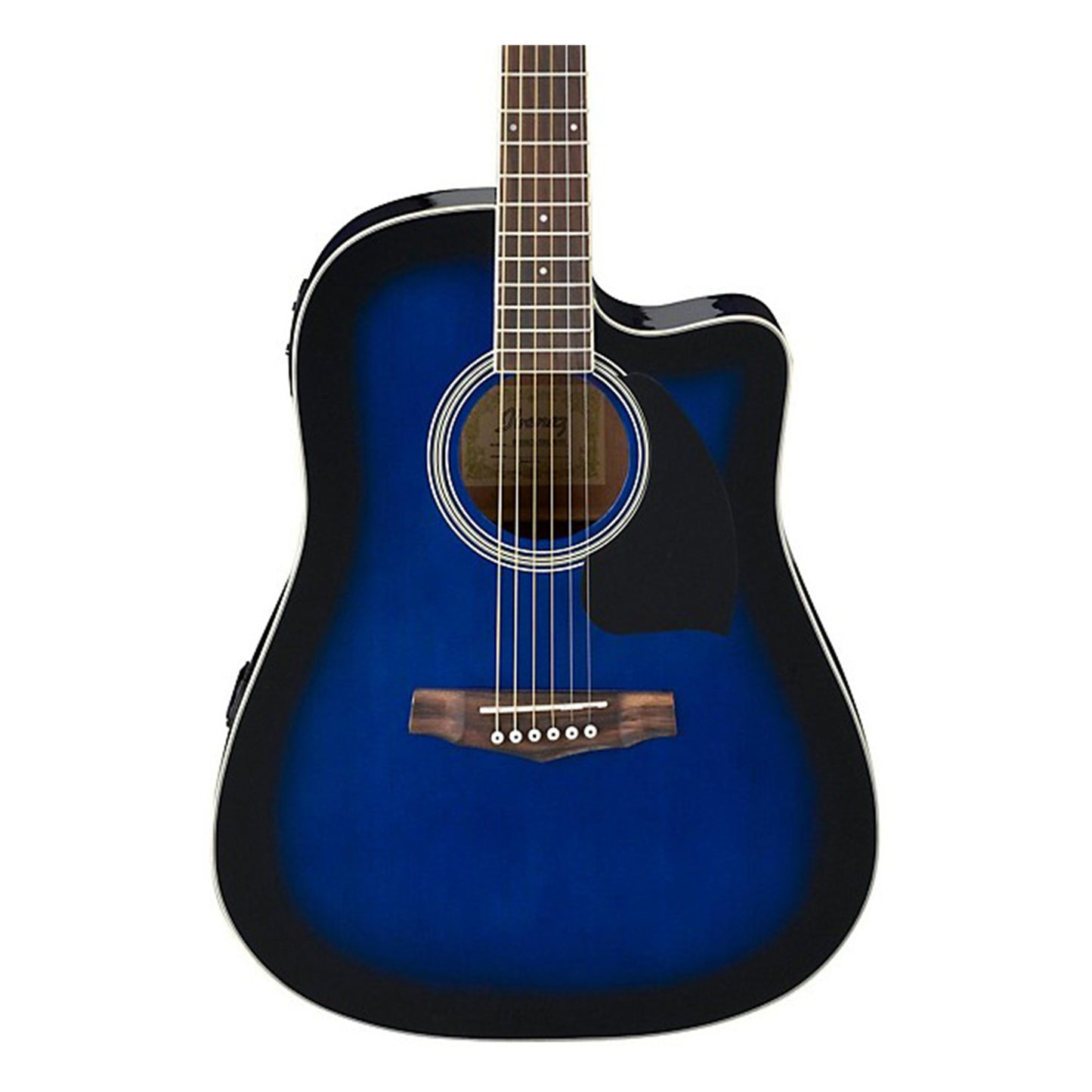 Ibanez PF15ECE PF Performance Series Acoustic/Electric Guitar - Transparent Blue Sunburst product image