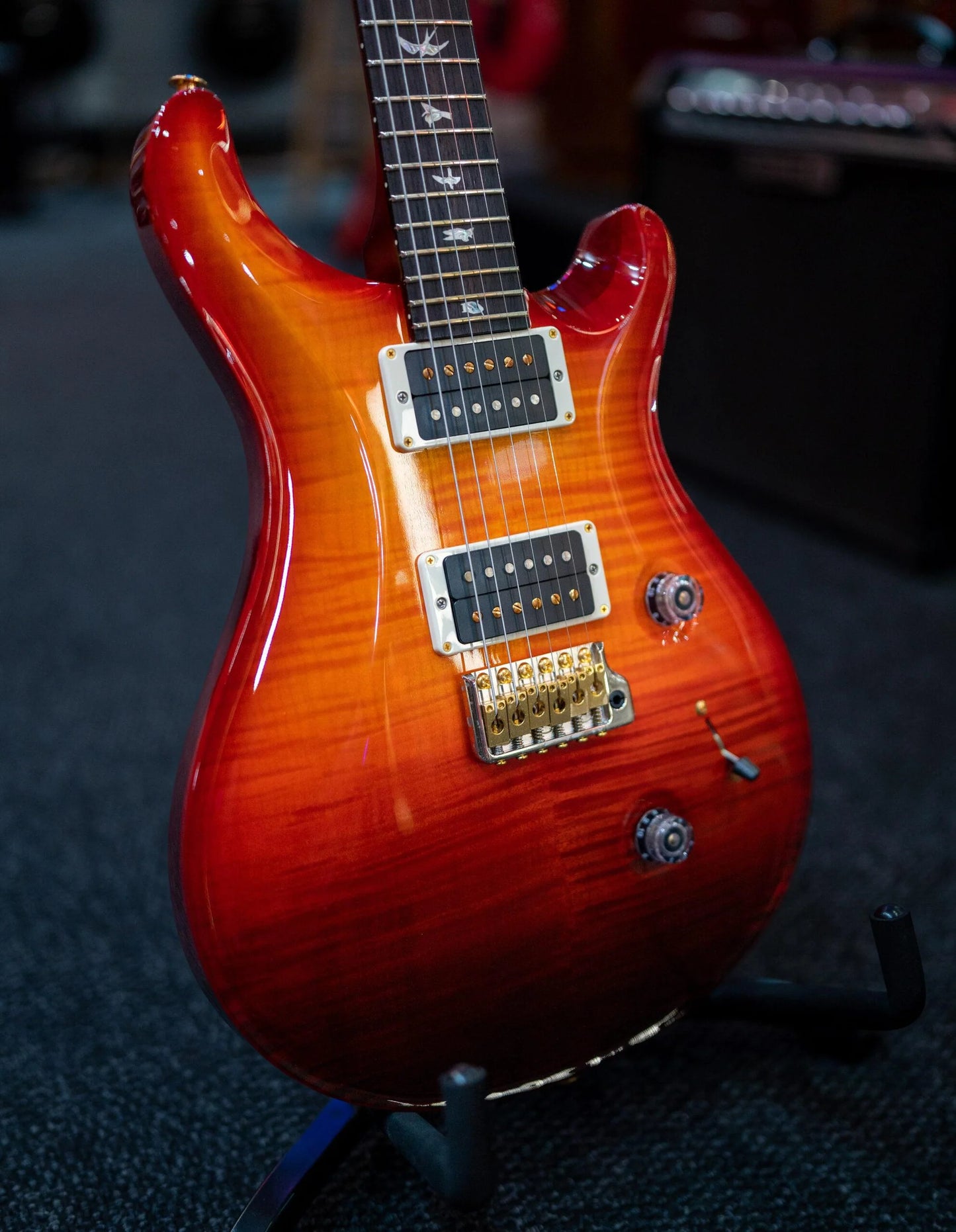 PRS CORE Custom 24 - 10 Top Flame Maple Electric Guitar - Sunset Fade product image