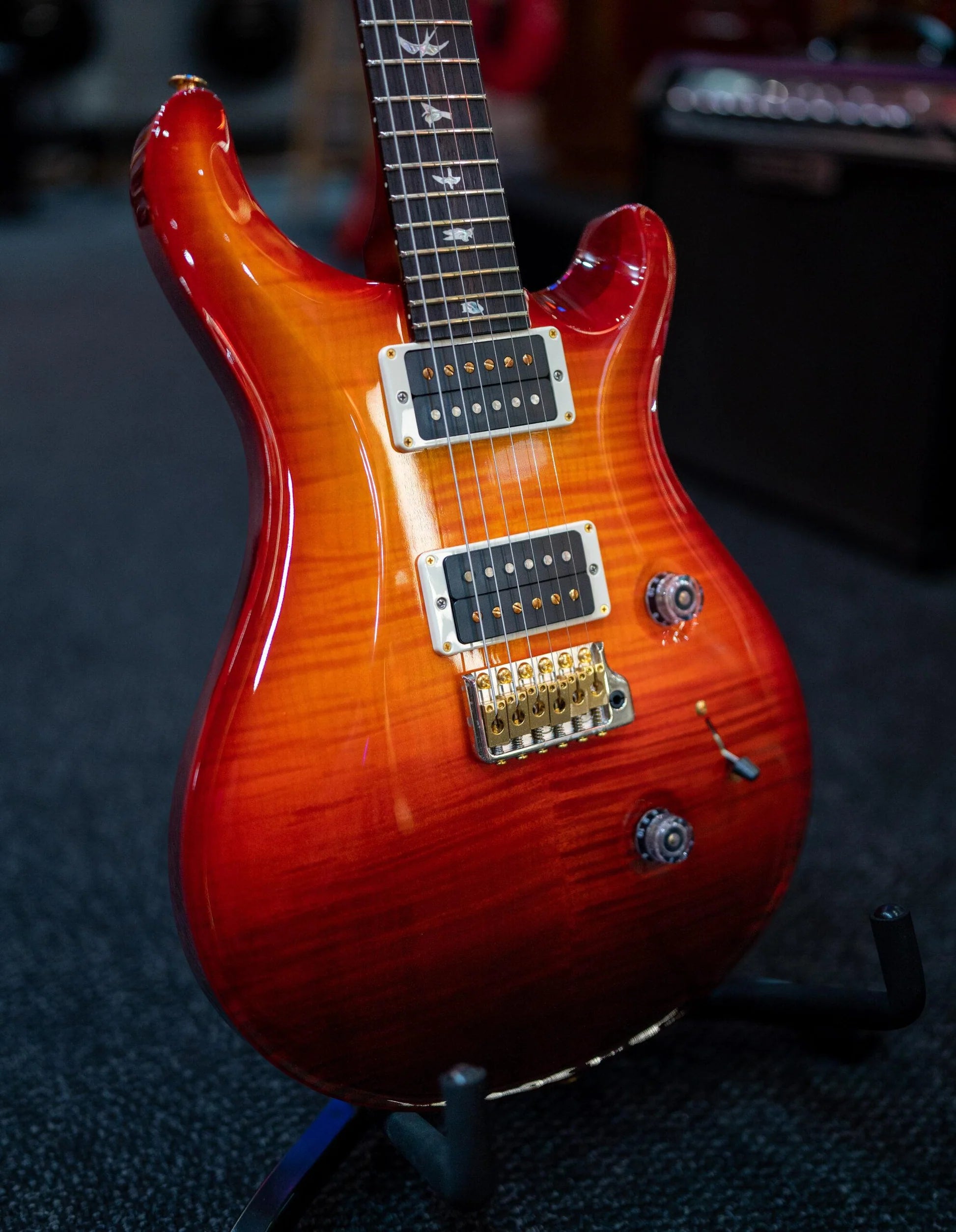 PRS CORE Custom 24 - 10 Top Flame Maple Electric Guitar - Sunset Fade product image